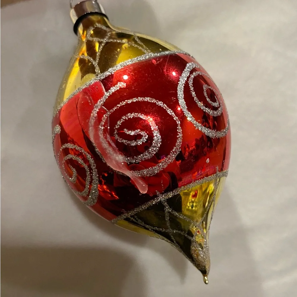 Set of 5 Vintage Multicolor Shiny Brite Ornaments Christmas Collectables - Picture 8 of 14